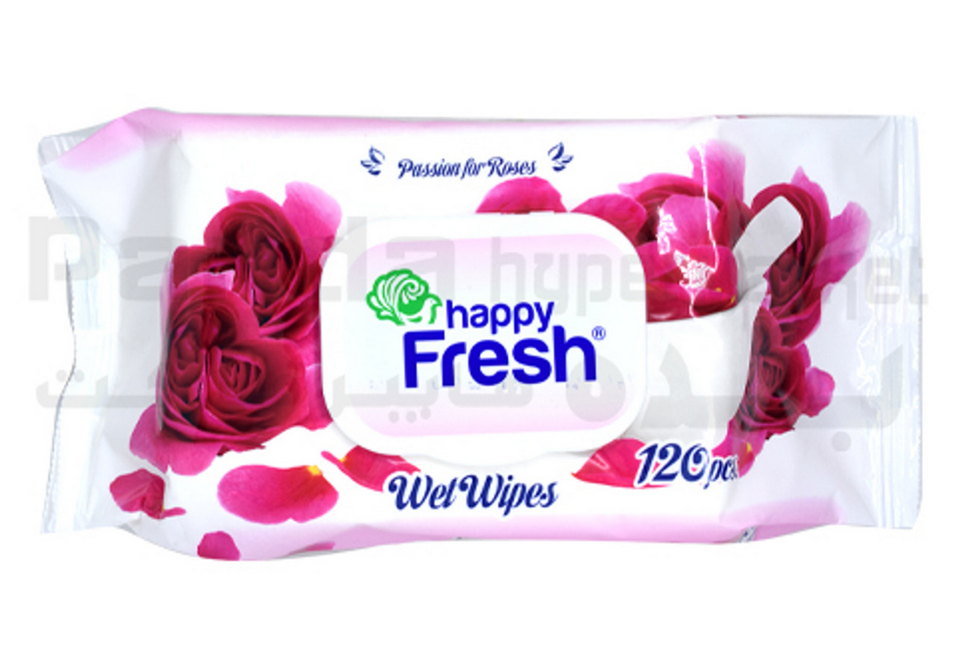 Happy Fresh Wet Wipes (Rose) – 120 pcs​